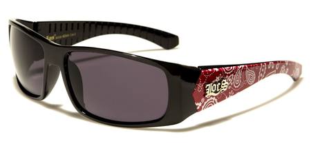 LOCS SUNGLASSES (BANDANA OUTSIDE ARM RED)