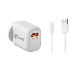 WALL CHARGER 240V WITH USB TO 8 PIN - SUIT iPhone MODELS 5 TO 14