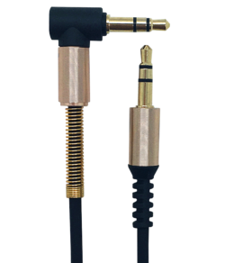 AUDIO CABLE - 3.5mm PLUG to 3.5mm PLUG - PREMIUM FLEXI BEND - BLACK