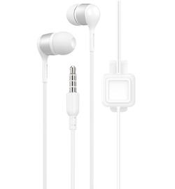 EARPHONES WITH MICROPHONE - WHITE*